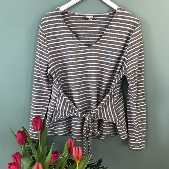 a new day Tops - striped shirt with waist tie